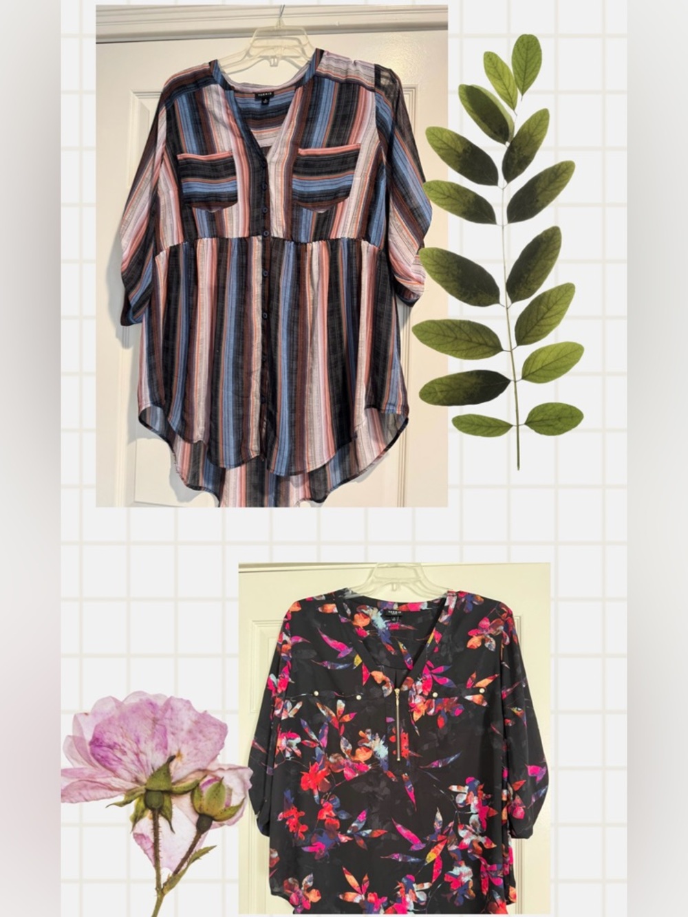 torrid bundle women's tops size 2 blouses tunic black pink purple